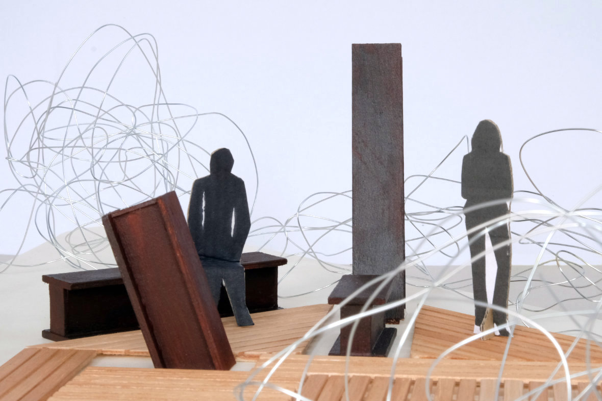 Abschlussmodell für eine Neugestaltung eines Ortes mit hoher Aufenthaltsqualität in der Stadt von Philipp Buhlmann