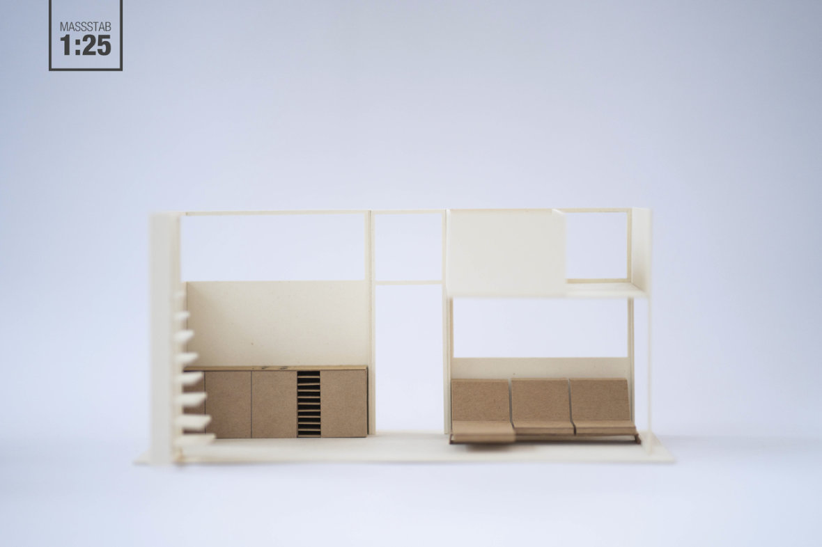 Abschlussmodell mit Raum für 3 Personen + Küche und Bad auf 30m2 von Simon Schüler