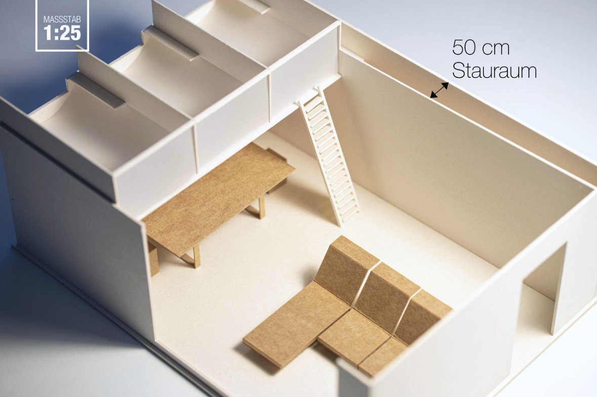 Übung für einen Innenraum mit Schlafmöglichkeiten von 3 Personen auf 30m2 - Simon Schüler